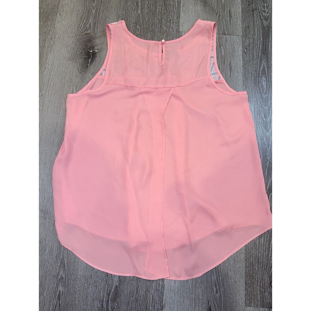 Women's A. Byer Medium Short Sleeve Peach Top-EUC - Picture 4 of 10